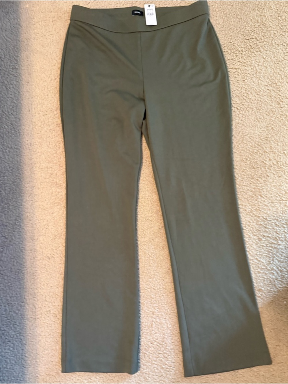 Express Olive Green Straight Leg Pants